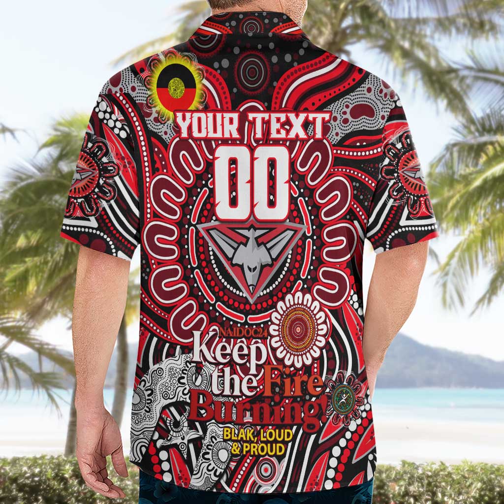 Custom Essendon Bombers NAIDOC Week 2024 Hawaiian Shirt Mascot Football - Vibe Hoodie Shop