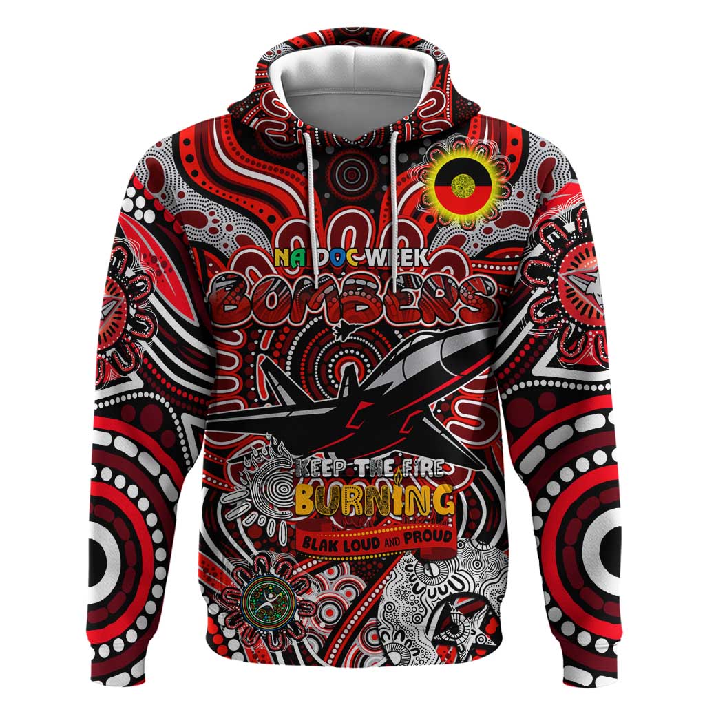 Custom Essendon Bombers NAIDOC Week 2024 Hoodie Mascot Football - Vibe Hoodie Shop