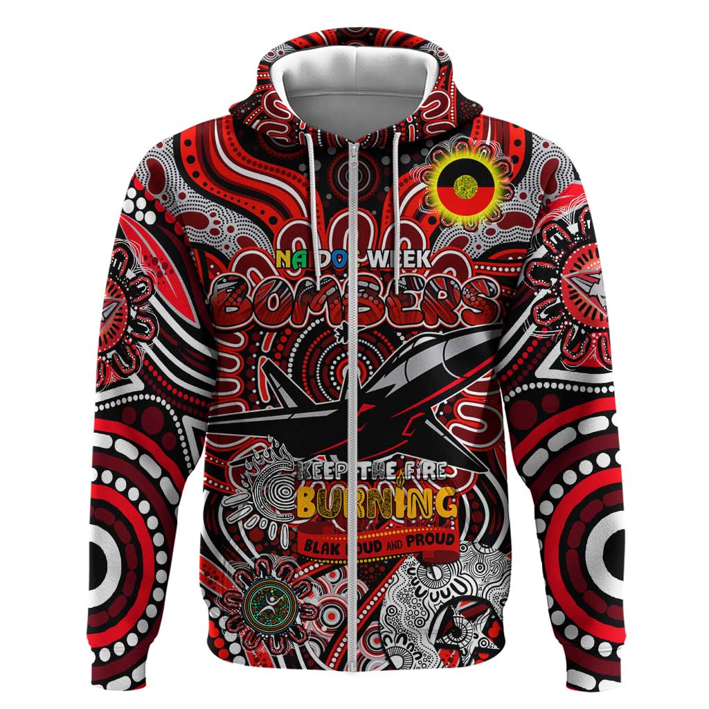 Custom Essendon Bombers NAIDOC Week 2024 Hoodie Mascot Football - Vibe Hoodie Shop