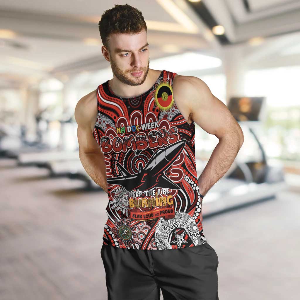 Custom Essendon Bombers NAIDOC Week 2024 Men Tank Top Mascot Football - Vibe Hoodie Shop