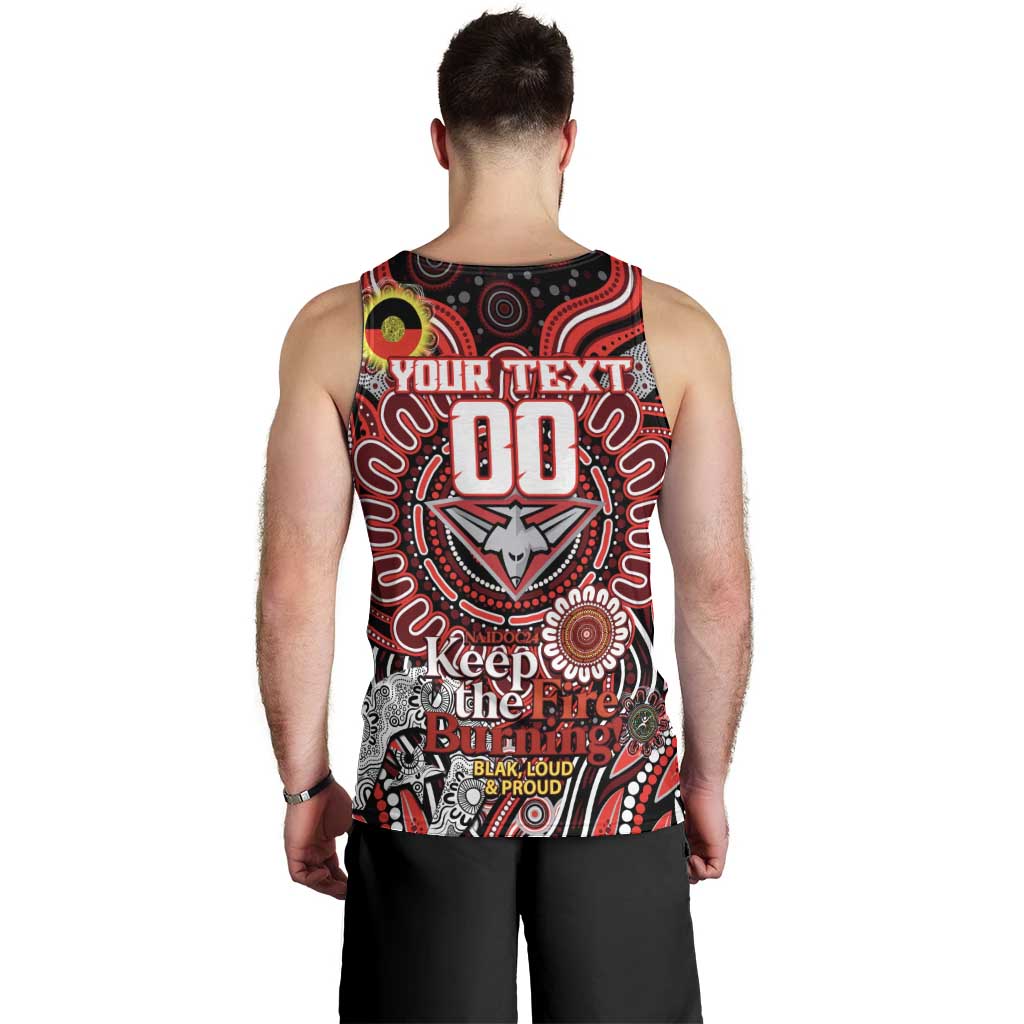 Custom Essendon Bombers NAIDOC Week 2024 Men Tank Top Mascot Football - Vibe Hoodie Shop