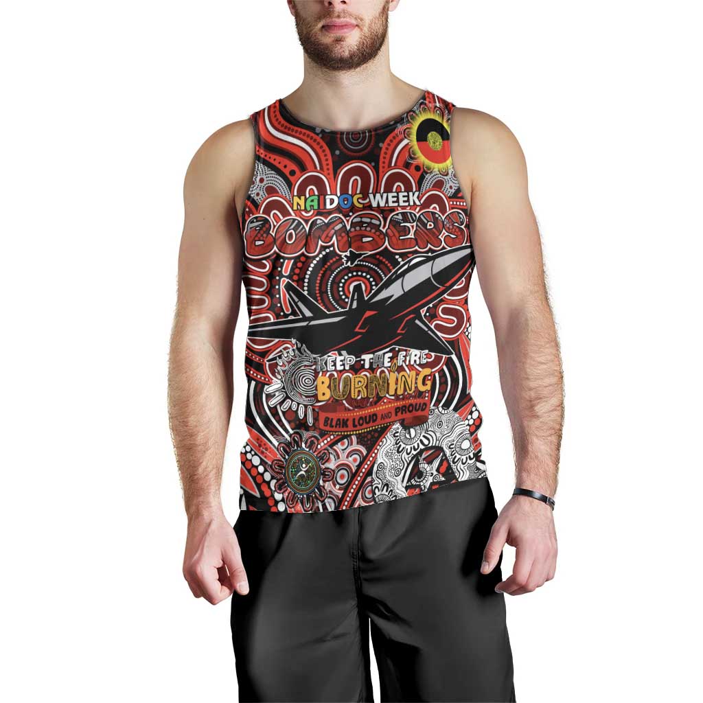 Custom Essendon Bombers NAIDOC Week 2024 Men Tank Top Mascot Football - Vibe Hoodie Shop