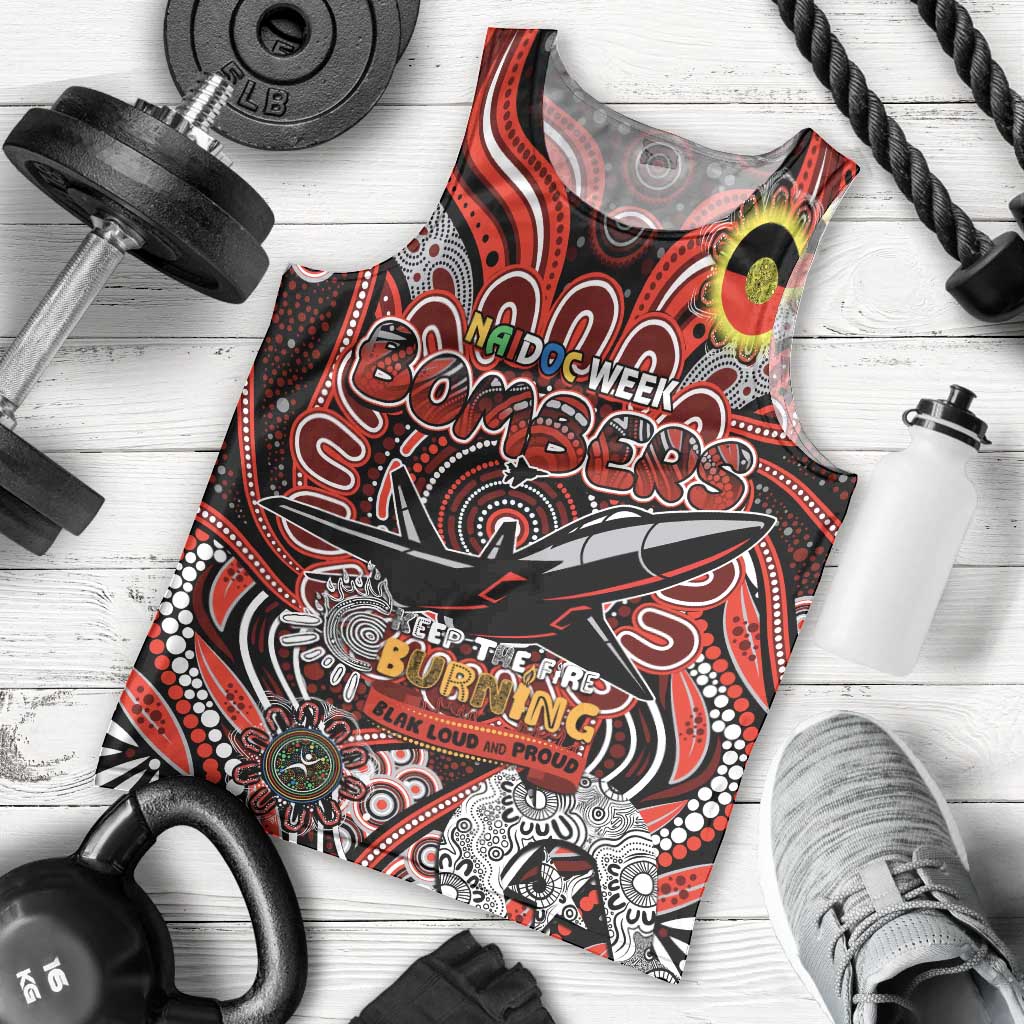 Custom Essendon Bombers NAIDOC Week 2024 Men Tank Top Mascot Football - Vibe Hoodie Shop