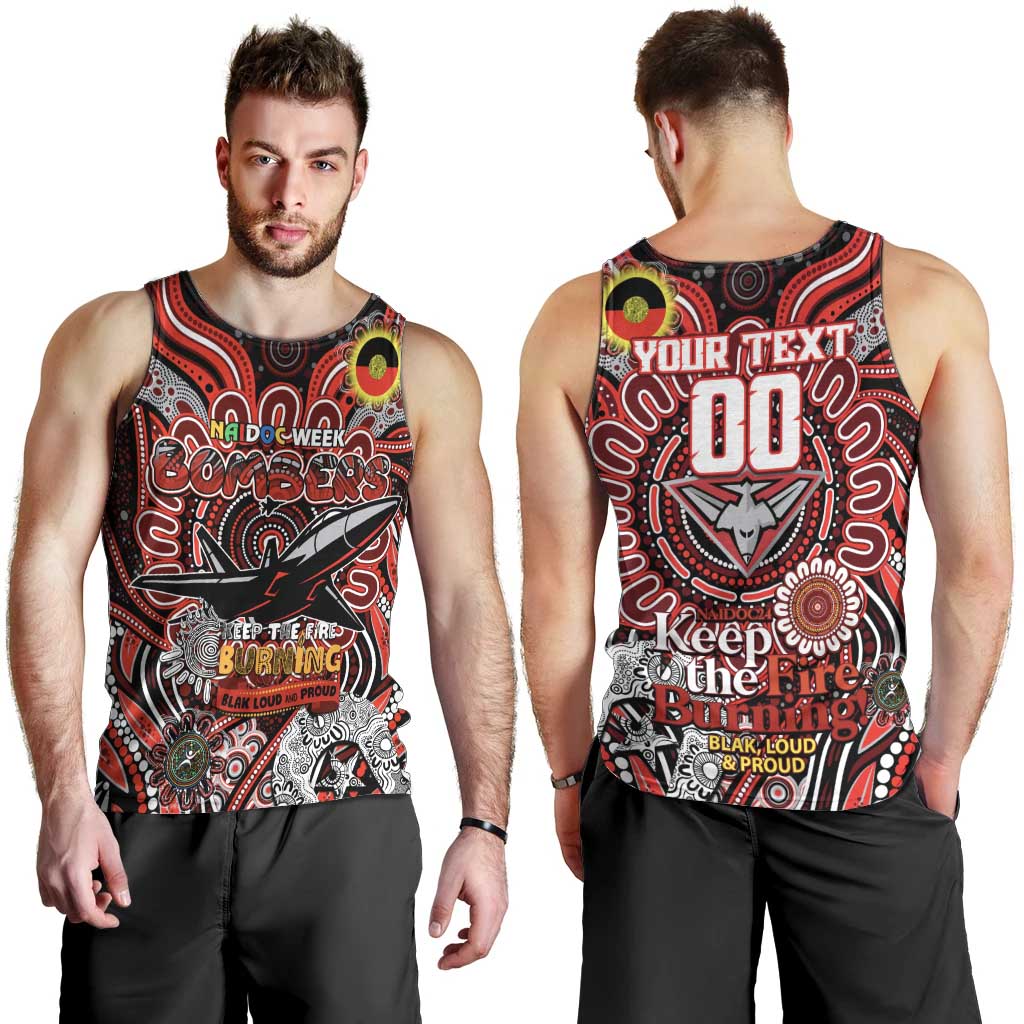 Custom Essendon Bombers NAIDOC Week 2024 Men Tank Top Mascot Football - Vibe Hoodie Shop