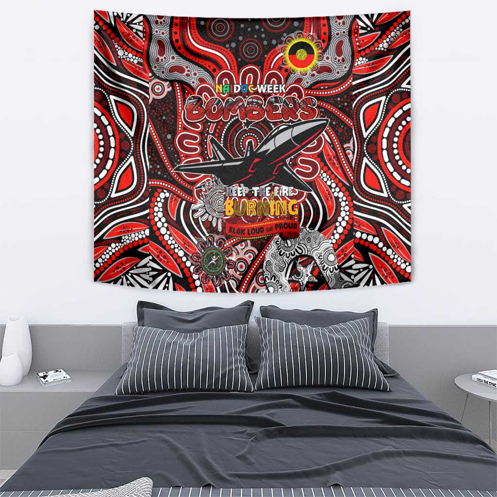 Essendon Bombers NAIDOC Week 2024 Tapestry Mascot Football - Vibe Hoodie Shop