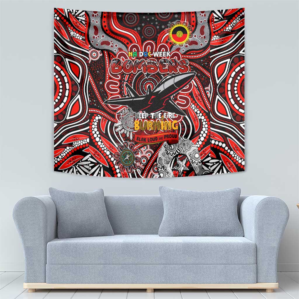 Essendon Bombers NAIDOC Week 2024 Tapestry Mascot Football - Vibe Hoodie Shop