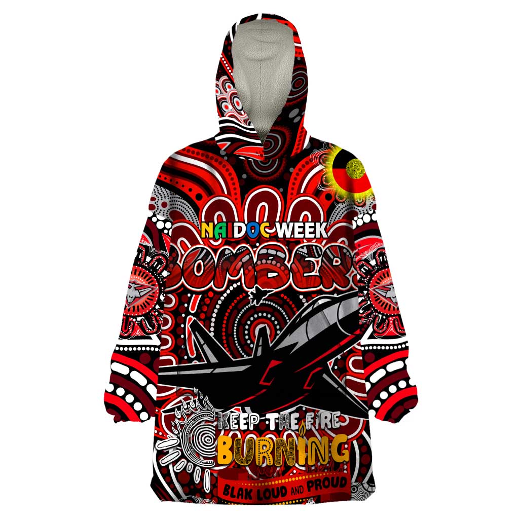 Custom Essendon Bombers NAIDOC Week 2024 Wearable Blanket Hoodie Mascot Football - Vibe Hoodie Shop