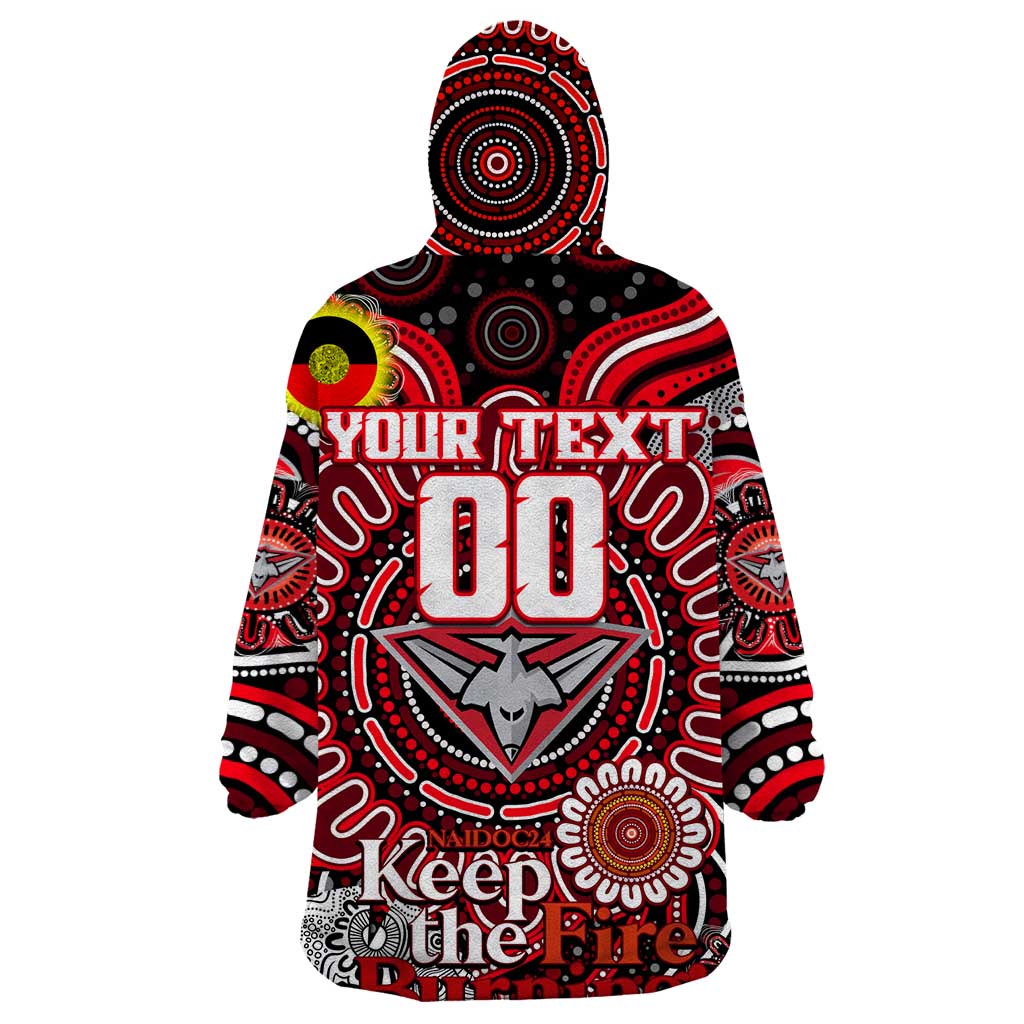 Custom Essendon Bombers NAIDOC Week 2024 Wearable Blanket Hoodie Mascot Football - Vibe Hoodie Shop