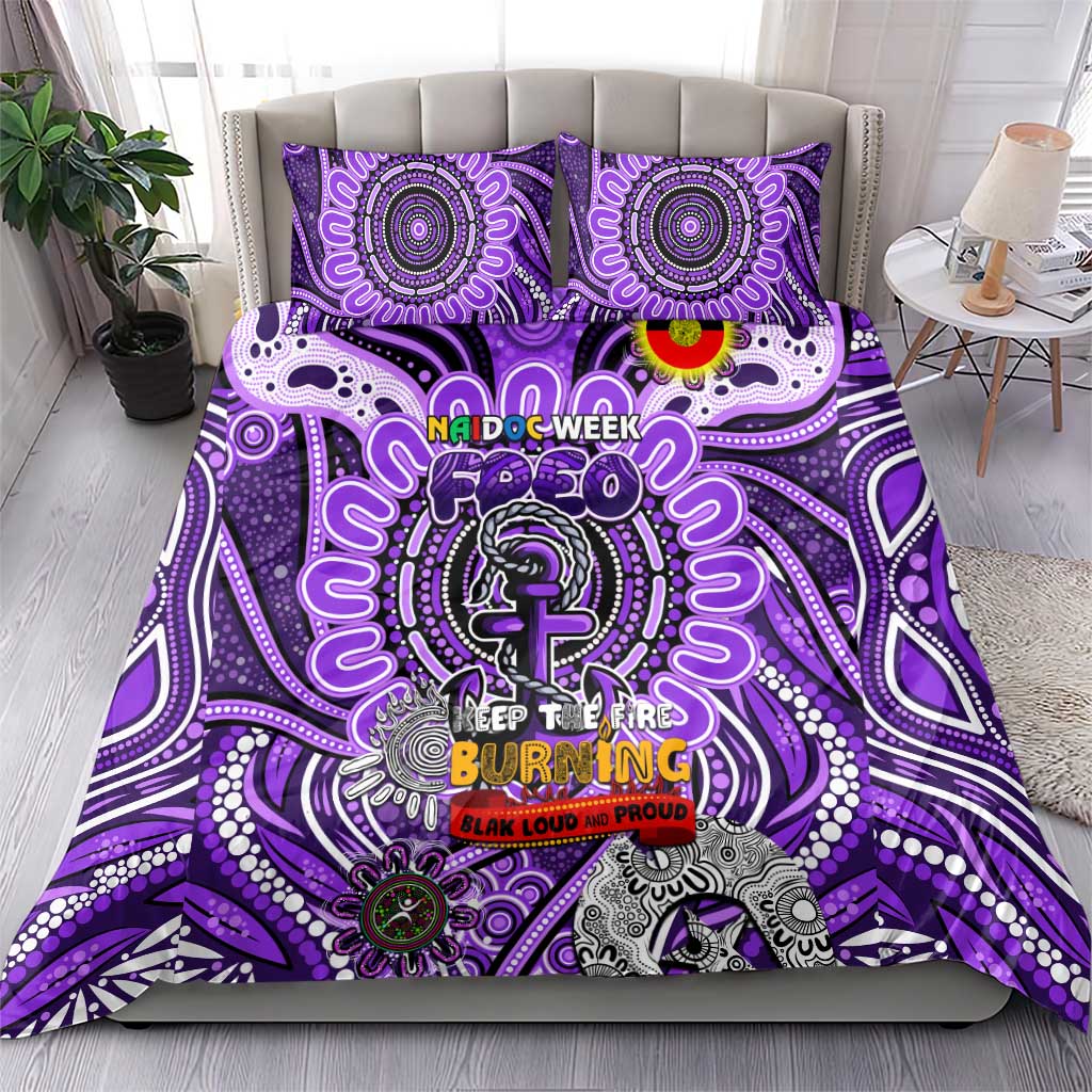Fremantle Dockers Freo NAIDOC Week 2024 Bedding Set Mascot Football - Vibe Hoodie Shop