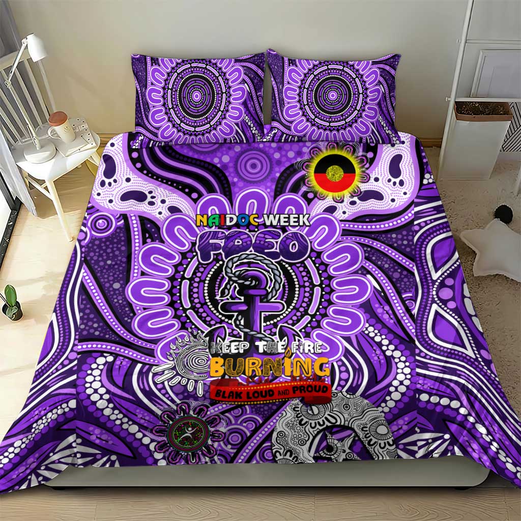 Fremantle Dockers Freo NAIDOC Week 2024 Bedding Set Mascot Football - Vibe Hoodie Shop