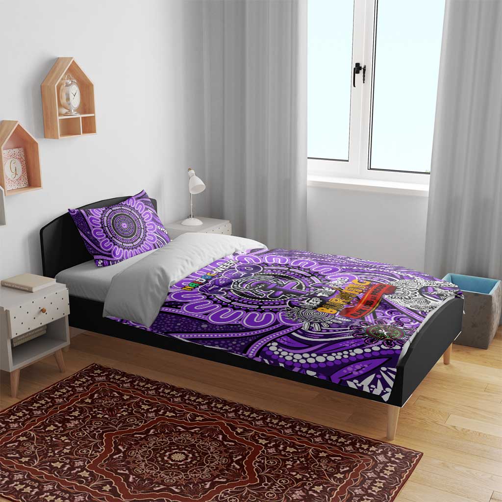 Fremantle Dockers Freo NAIDOC Week 2024 Bedding Set Mascot Football - Vibe Hoodie Shop