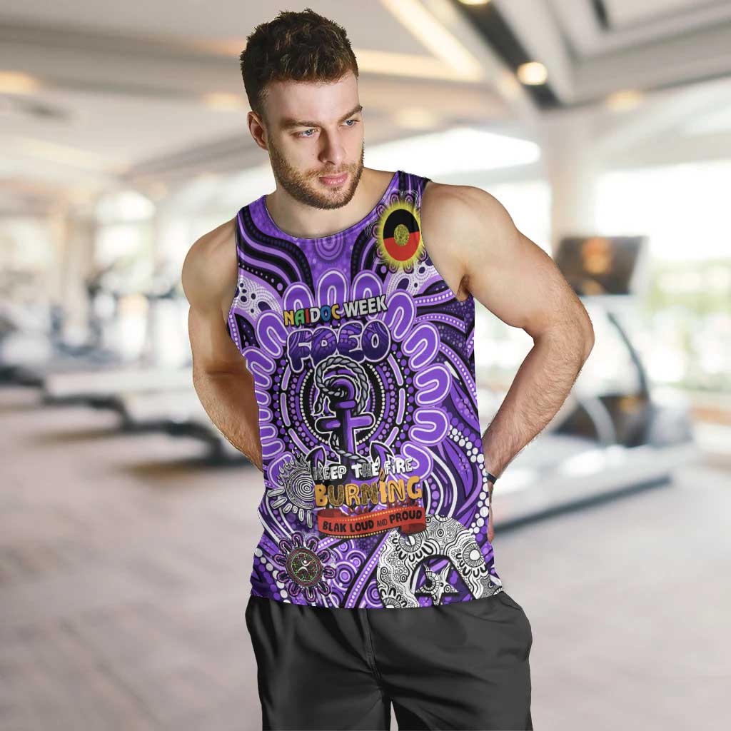 Custom Fremantle Dockers Freo NAIDOC Week 2024 Men Tank Top Mascot Football - Vibe Hoodie Shop