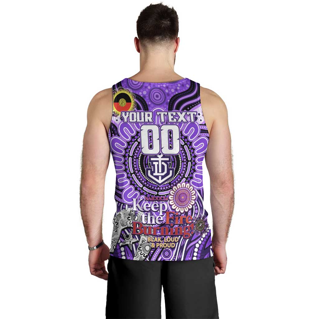 Custom Fremantle Dockers Freo NAIDOC Week 2024 Men Tank Top Mascot Football - Vibe Hoodie Shop