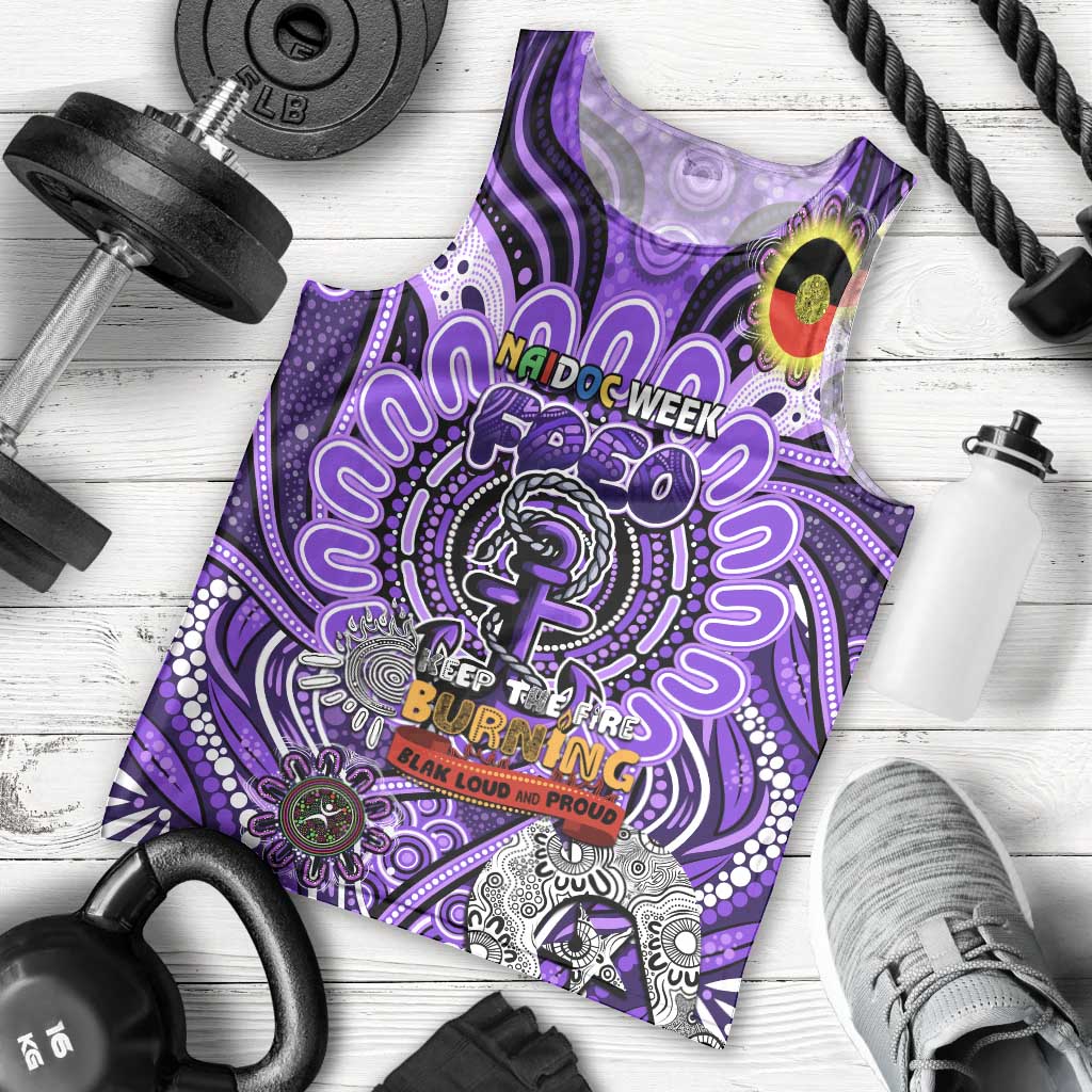 Custom Fremantle Dockers Freo NAIDOC Week 2024 Men Tank Top Mascot Football - Vibe Hoodie Shop
