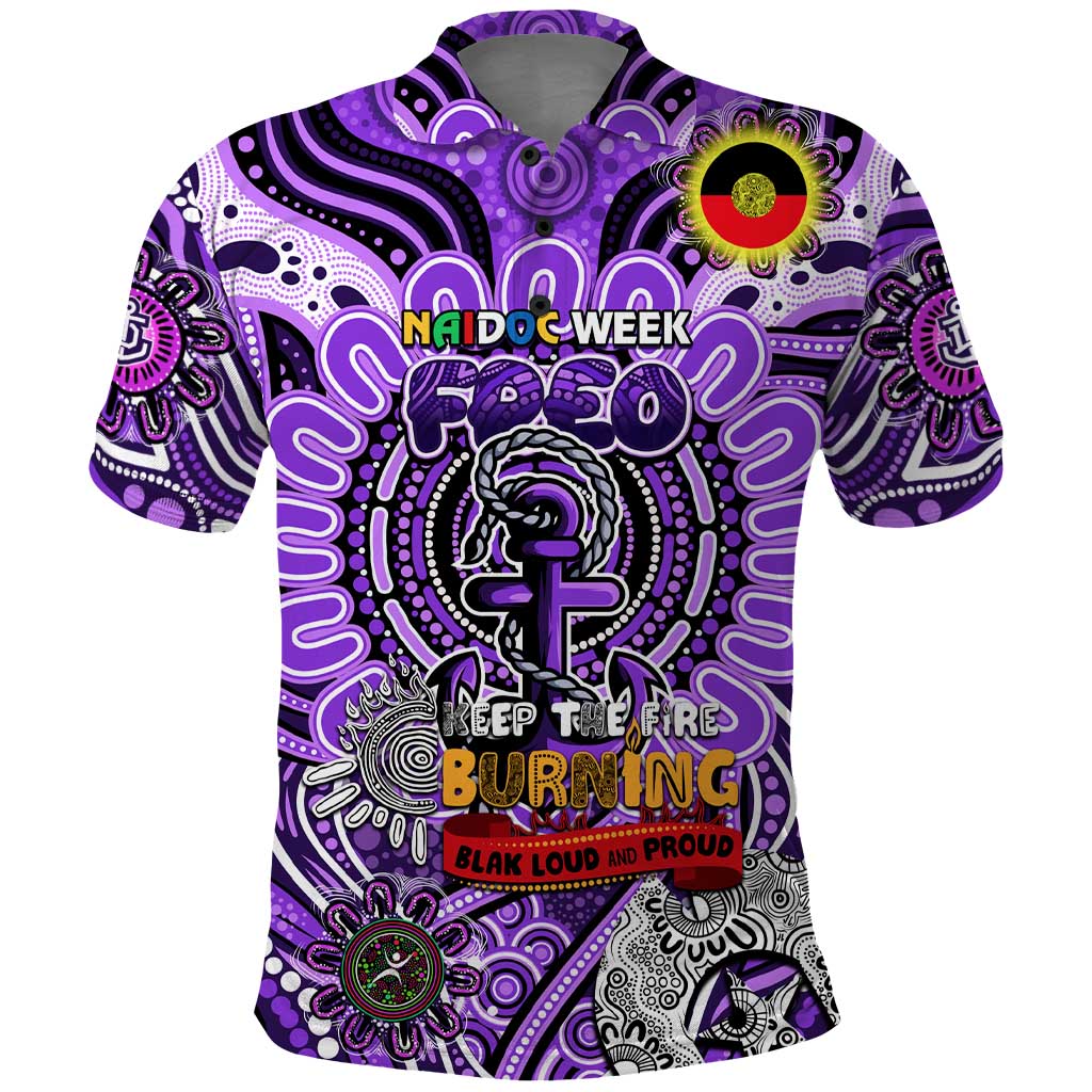 Custom Fremantle Dockers Freo NAIDOC Week 2024 Polo Shirt Mascot Football - Vibe Hoodie Shop