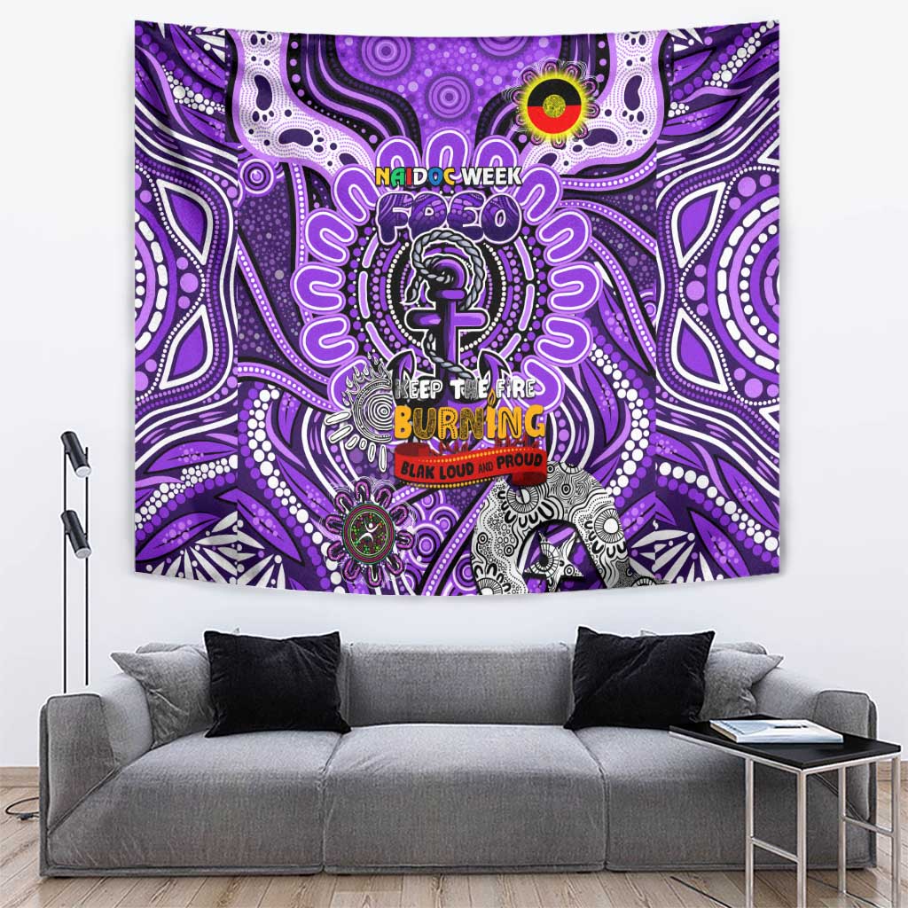 Fremantle Dockers Freo NAIDOC Week 2024 Tapestry Mascot Football - Vibe Hoodie Shop