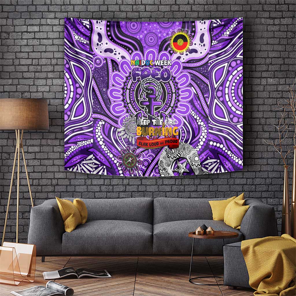 Fremantle Dockers Freo NAIDOC Week 2024 Tapestry Mascot Football - Vibe Hoodie Shop