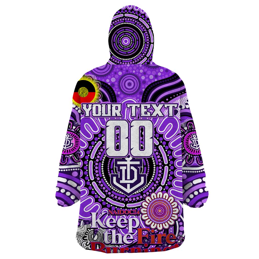 Custom Fremantle Dockers Freo NAIDOC Week 2024 Wearable Blanket Hoodie Mascot Football - Vibe Hoodie Shop