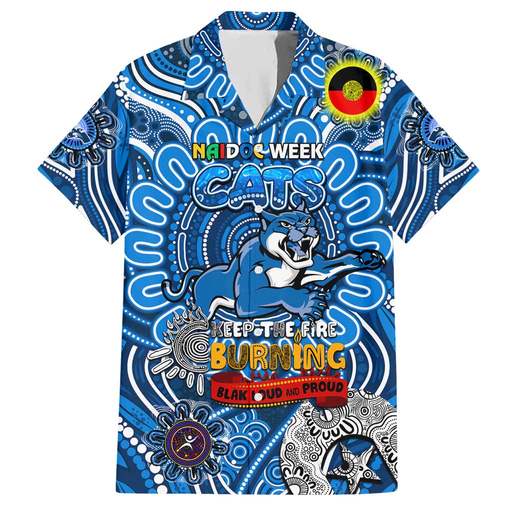 Custom Geelong Cats NAIDOC Week 2024 Hawaiian Shirt Mascot Football - Vibe Hoodie Shop