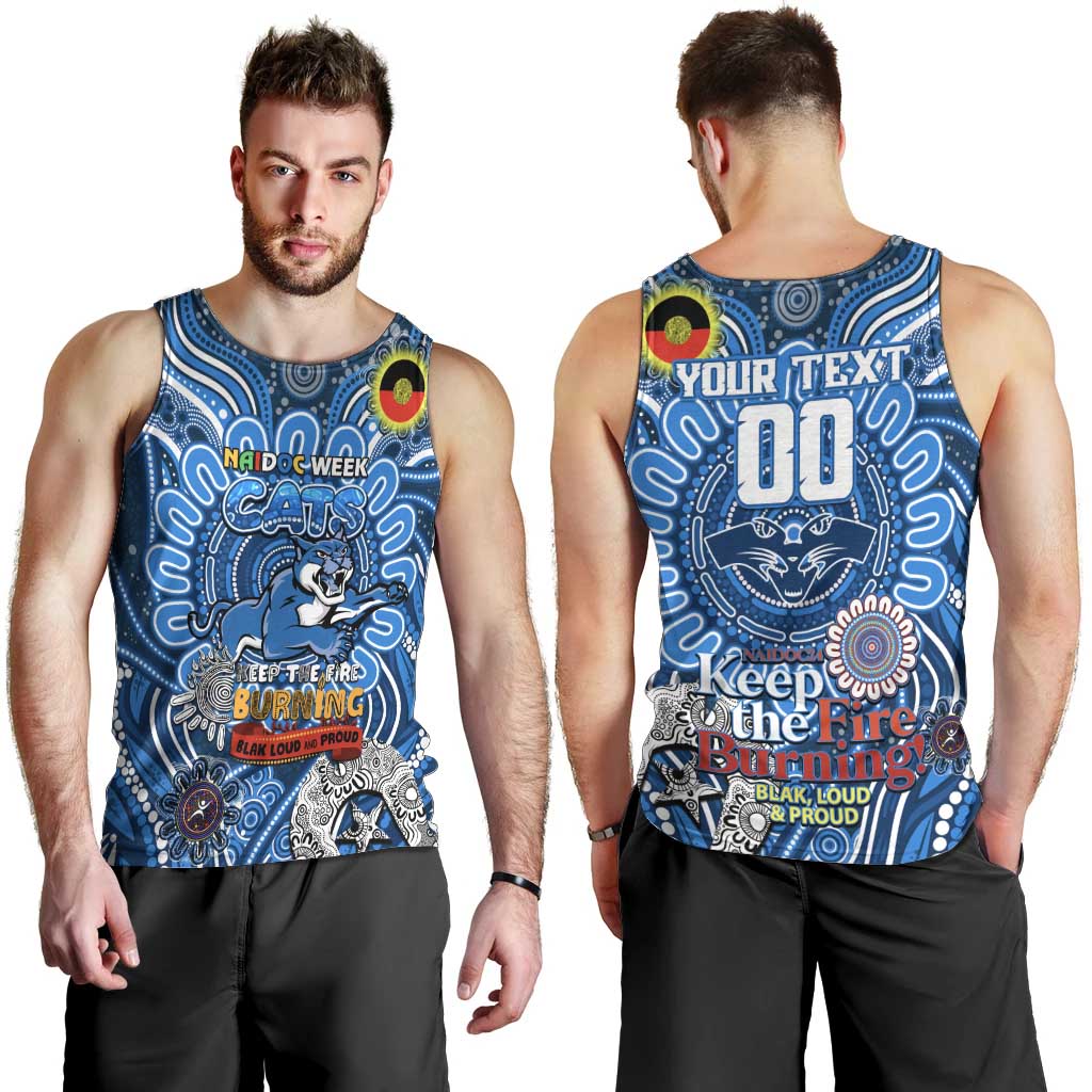 Custom Geelong Cats NAIDOC Week 2024 Men Tank Top Mascot Football - Vibe Hoodie Shop