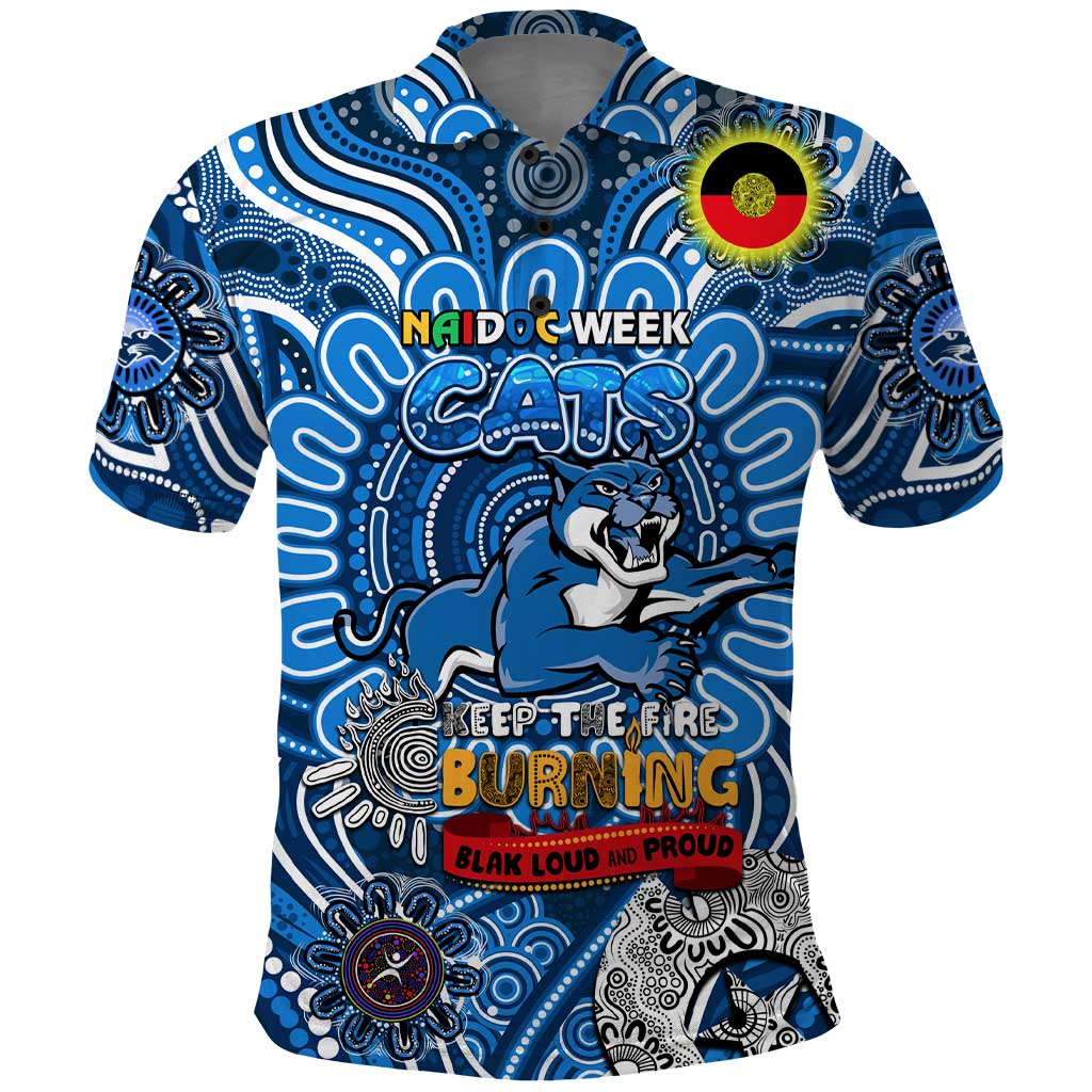 Custom Geelong Cats NAIDOC Week 2024 Polo Shirt Mascot Football - Vibe Hoodie Shop