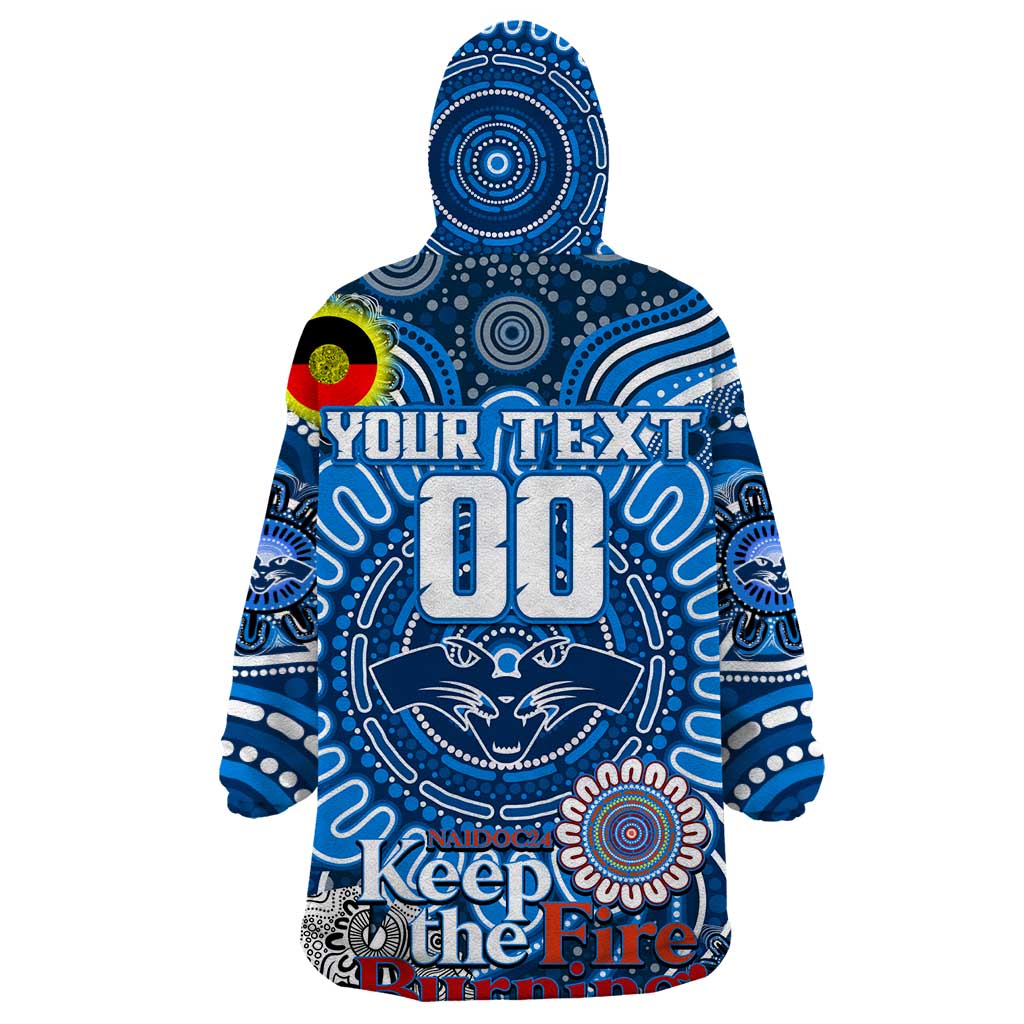 Custom Geelong Cats NAIDOC Week 2024 Wearable Blanket Hoodie Mascot Football - Vibe Hoodie Shop