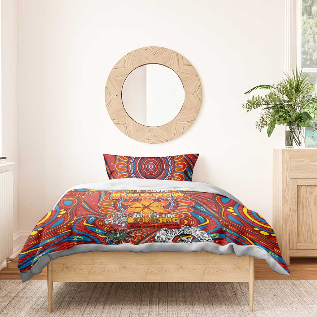 Gold Coast Suns NAIDOC Week 2024 Bedding Set Mascot Football - Vibe Hoodie Shop