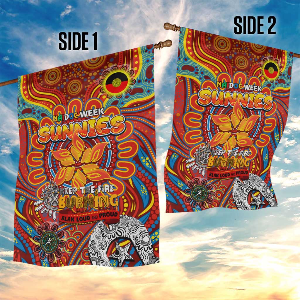 Gold Coast Suns NAIDOC Week 2024 Garden Flag Mascot Football - Vibe Hoodie Shop