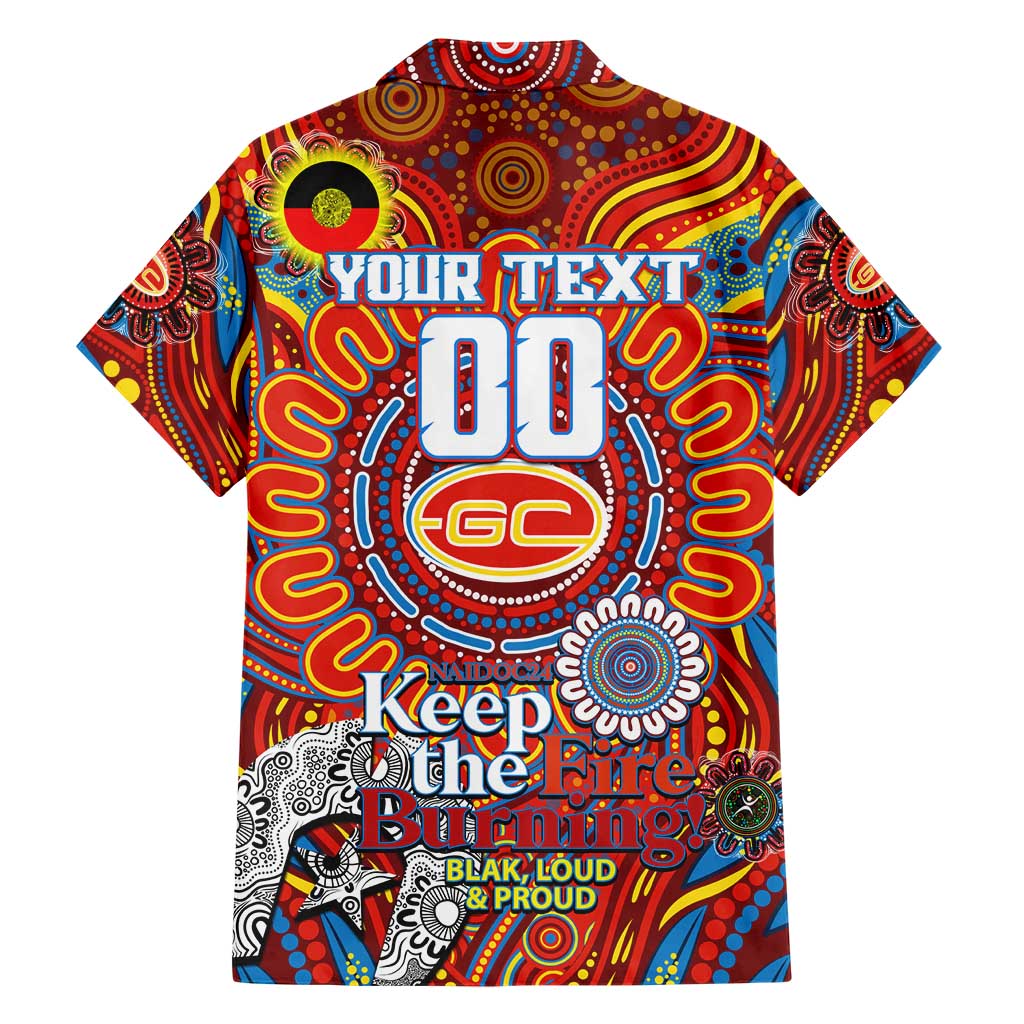 Custom Gold Coast Suns NAIDOC Week 2024 Hawaiian Shirt Mascot Football - Vibe Hoodie Shop