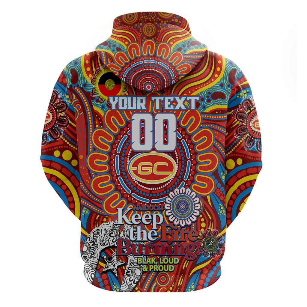 Custom Gold Coast Suns NAIDOC Week 2024 Hoodie Mascot Football - Vibe Hoodie Shop