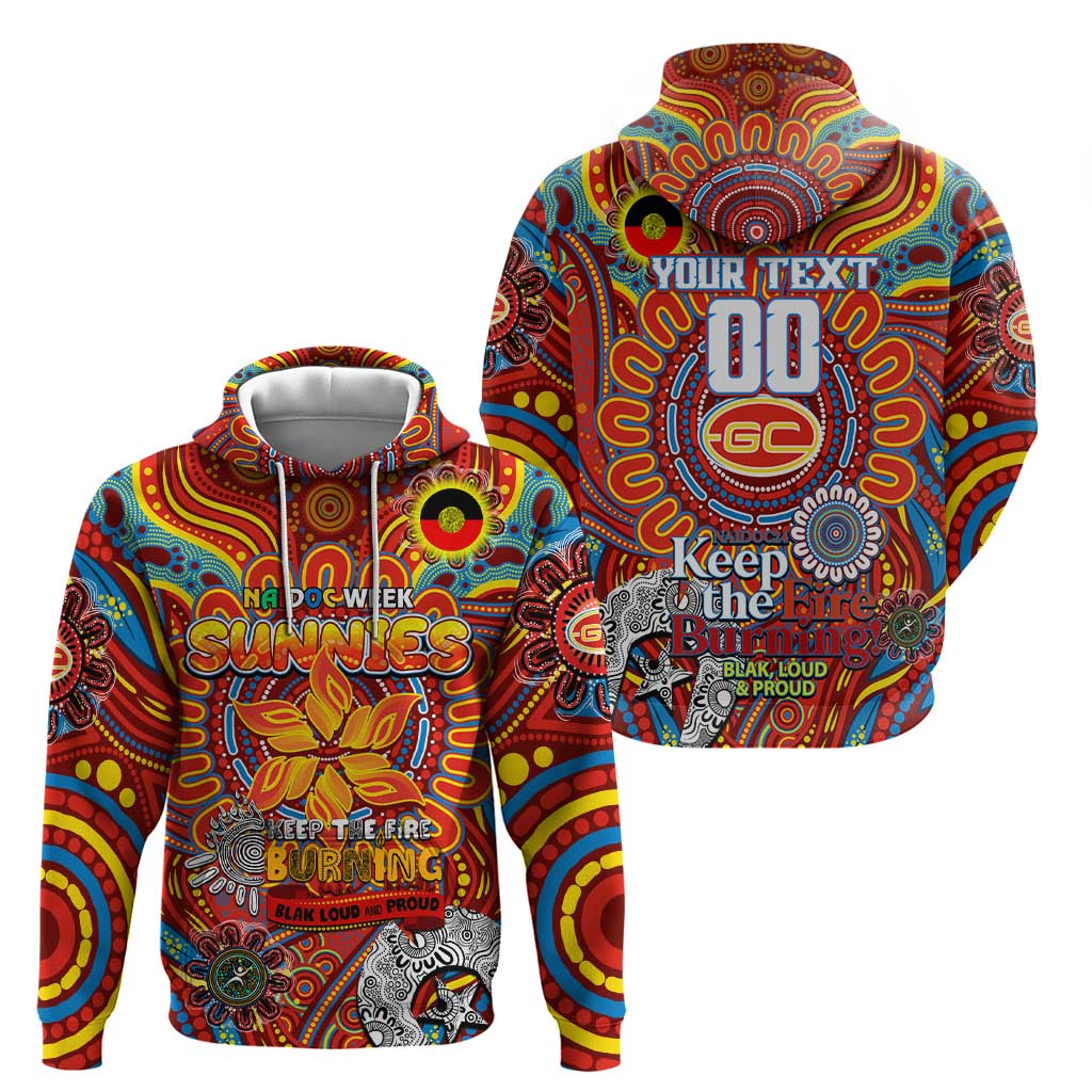 Custom Gold Coast Suns NAIDOC Week 2024 Hoodie Mascot Football - Vibe Hoodie Shop