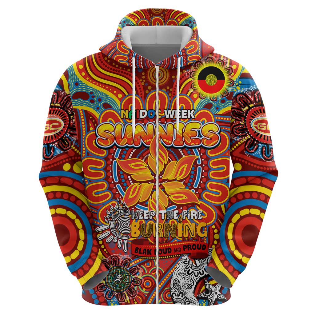Custom Gold Coast Suns NAIDOC Week 2024 Hoodie Mascot Football - Vibe Hoodie Shop