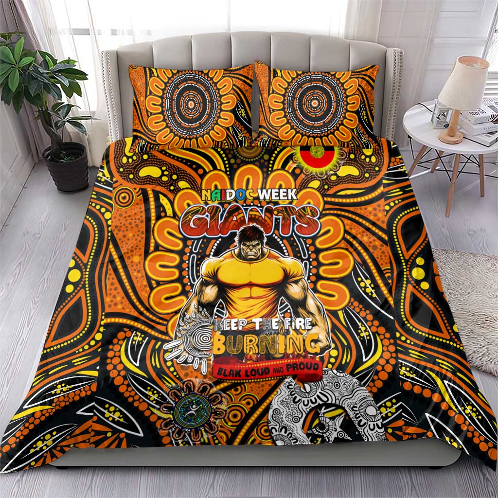 GWS Giants NAIDOC Week 2024 Bedding Set Mascot Football - Vibe Hoodie Shop