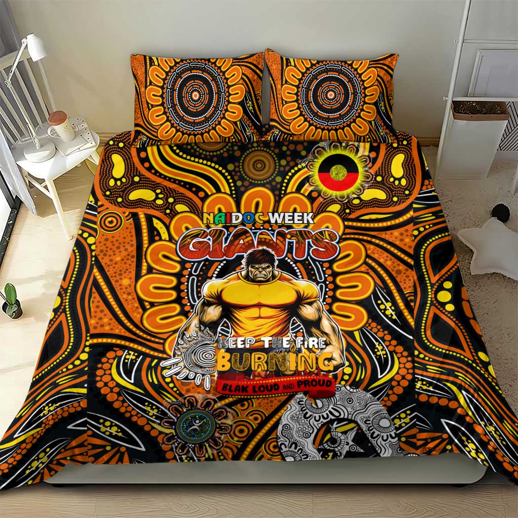 GWS Giants NAIDOC Week 2024 Bedding Set Mascot Football - Vibe Hoodie Shop