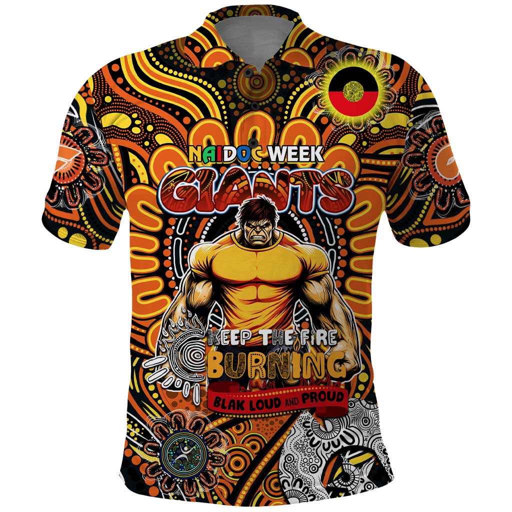 Custom GWS Giants NAIDOC Week 2024 Polo Shirt Mascot Football - Vibe Hoodie Shop