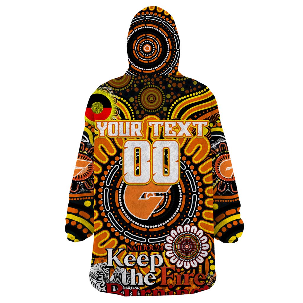 Custom GWS Giants NAIDOC Week 2024 Wearable Blanket Hoodie Mascot Football - Vibe Hoodie Shop