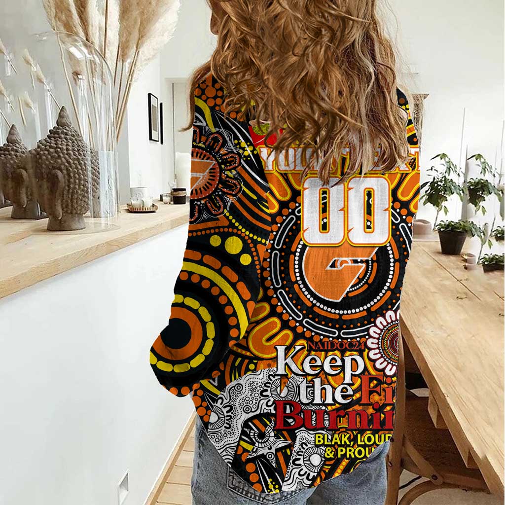 Custom GWS Giants NAIDOC Week 2024 Women Casual Shirt Mascot Football - Vibe Hoodie Shop