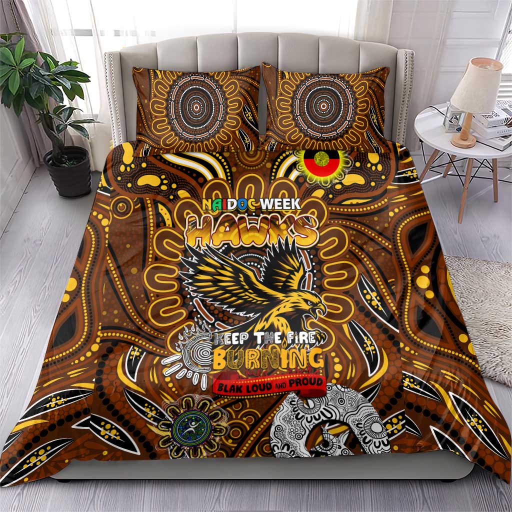 Hawthorn Hawks NAIDOC Week 2024 Bedding Set Mascot Football - Vibe Hoodie Shop