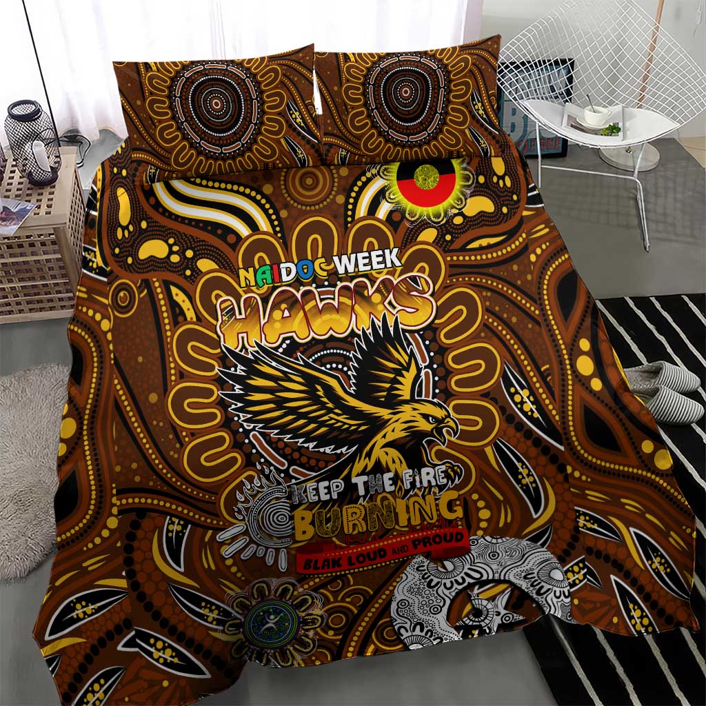Hawthorn Hawks NAIDOC Week 2024 Bedding Set Mascot Football - Vibe Hoodie Shop