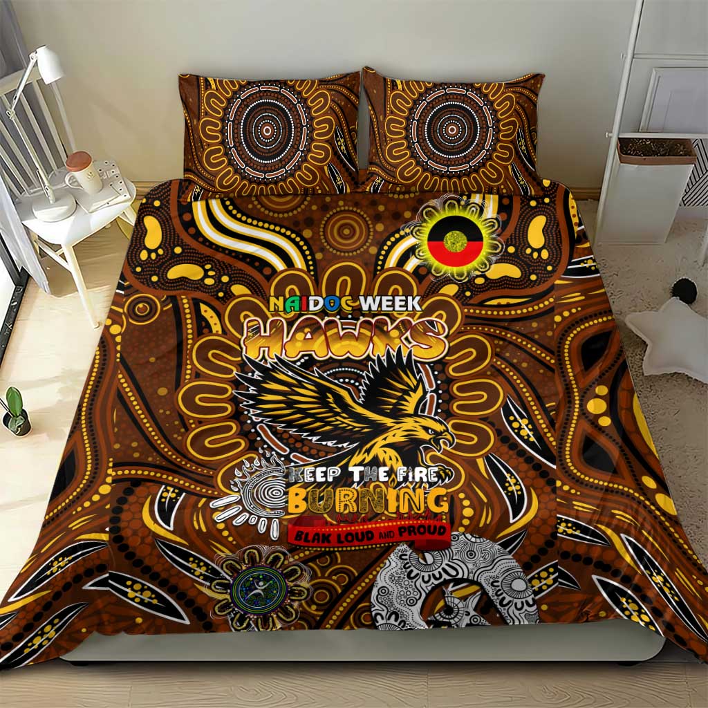 Hawthorn Hawks NAIDOC Week 2024 Bedding Set Mascot Football - Vibe Hoodie Shop