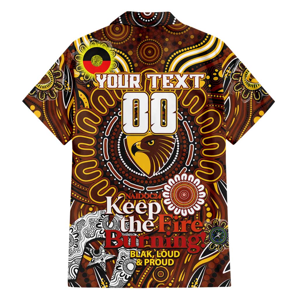 Custom Hawthorn Hawks NAIDOC Week 2024 Hawaiian Shirt Mascot Football - Vibe Hoodie Shop