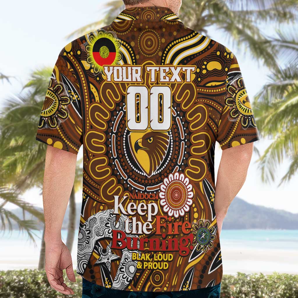 Custom Hawthorn Hawks NAIDOC Week 2024 Hawaiian Shirt Mascot Football - Vibe Hoodie Shop