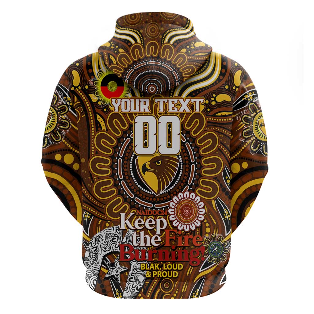 Custom Hawthorn Hawks NAIDOC Week 2024 Hoodie Mascot Football - Vibe Hoodie Shop