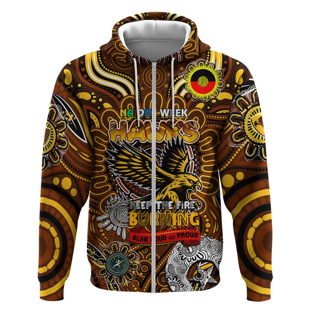 Custom Hawthorn Hawks NAIDOC Week 2024 Hoodie Mascot Football - Vibe Hoodie Shop