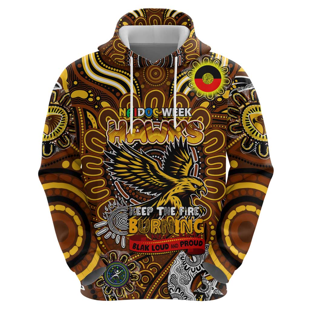 Custom Hawthorn Hawks NAIDOC Week 2024 Hoodie Mascot Football - Vibe Hoodie Shop