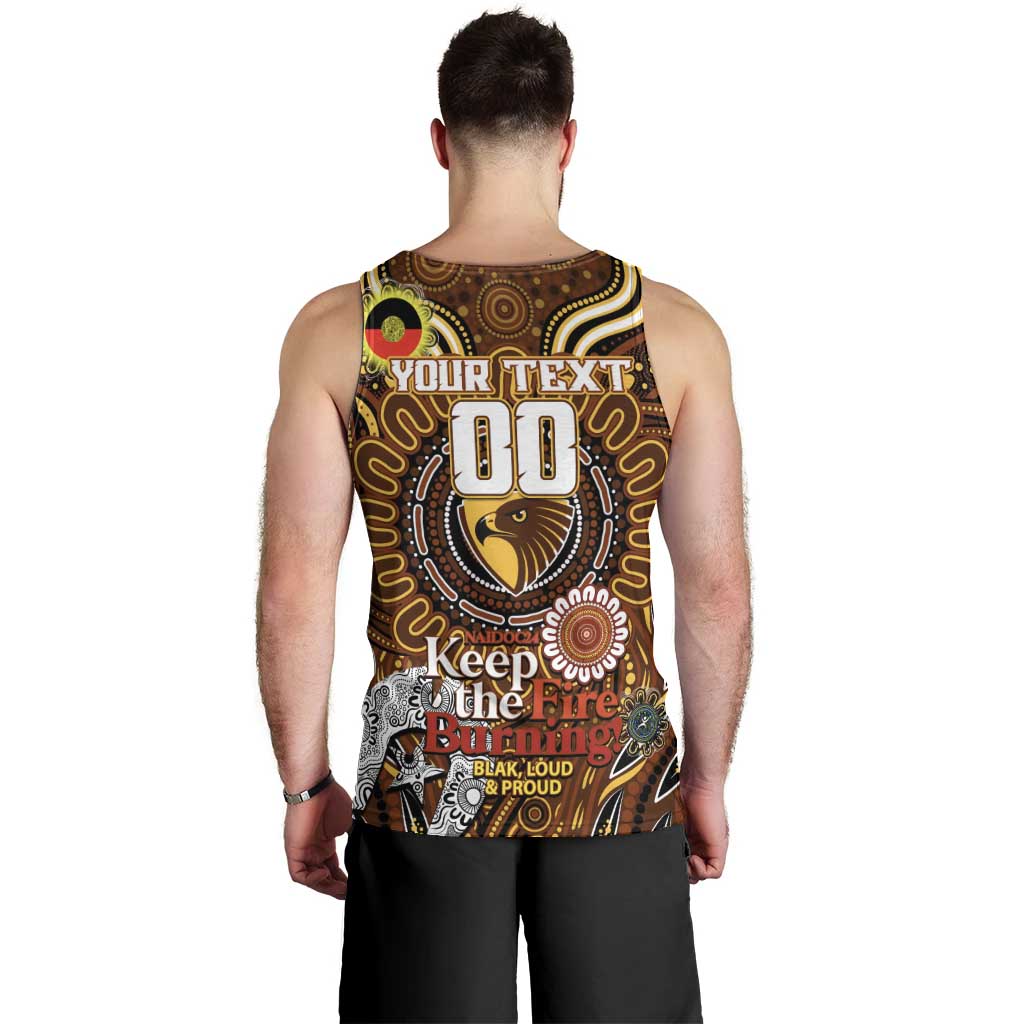 Custom Hawthorn Hawks NAIDOC Week 2024 Men Tank Top Mascot Football - Vibe Hoodie Shop
