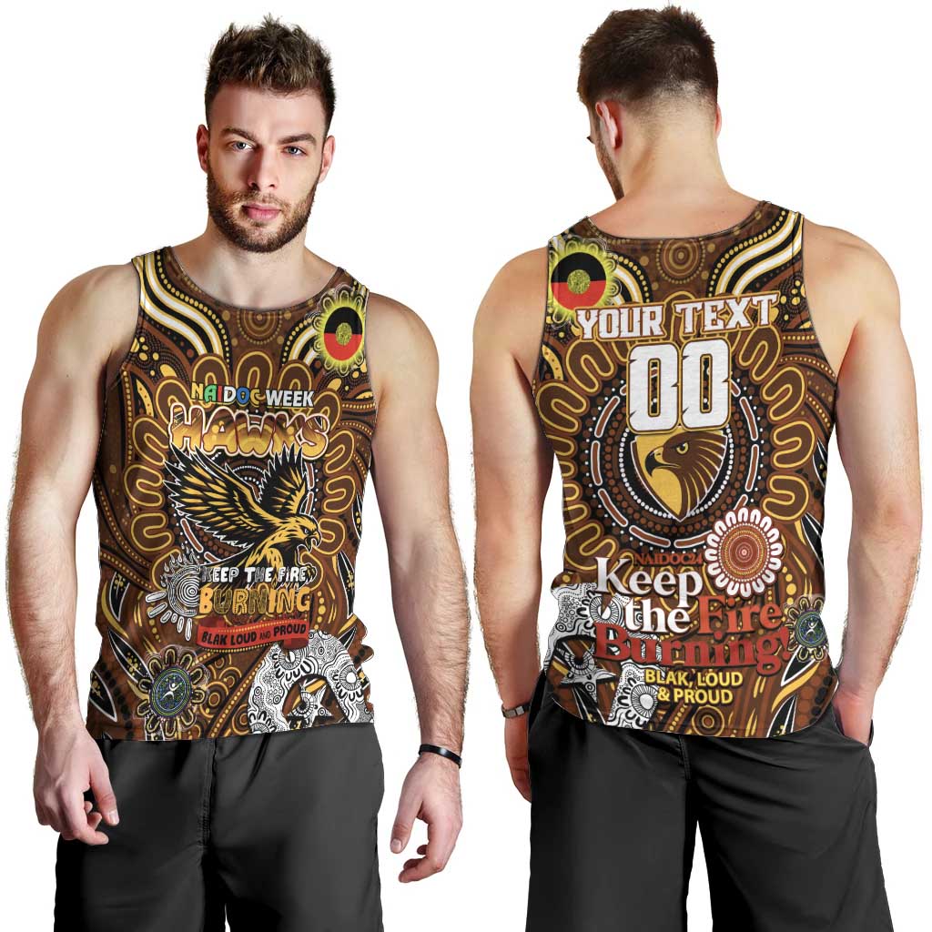 Custom Hawthorn Hawks NAIDOC Week 2024 Men Tank Top Mascot Football - Vibe Hoodie Shop