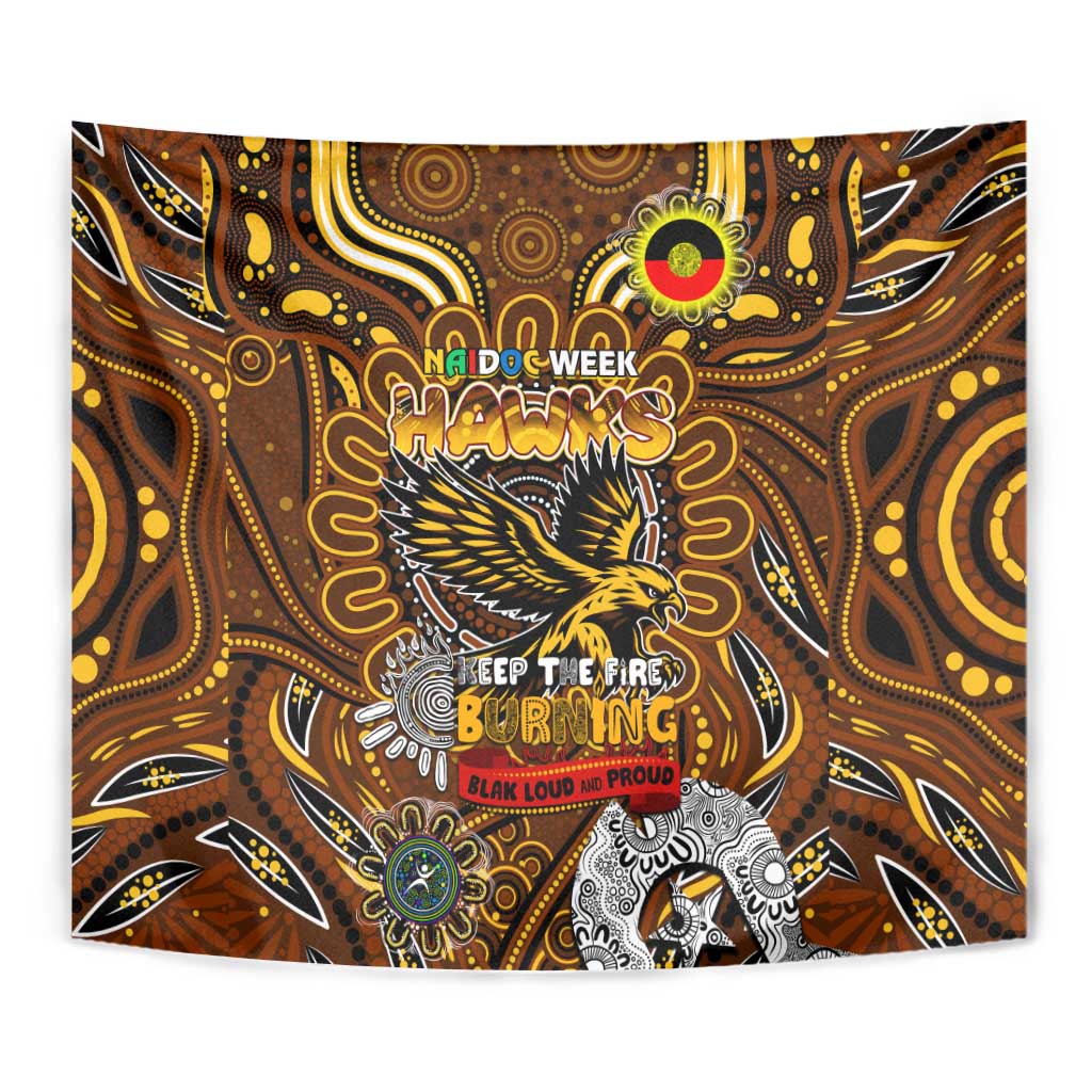 Hawthorn Hawks NAIDOC Week 2024 Tapestry Mascot Football - Vibe Hoodie Shop