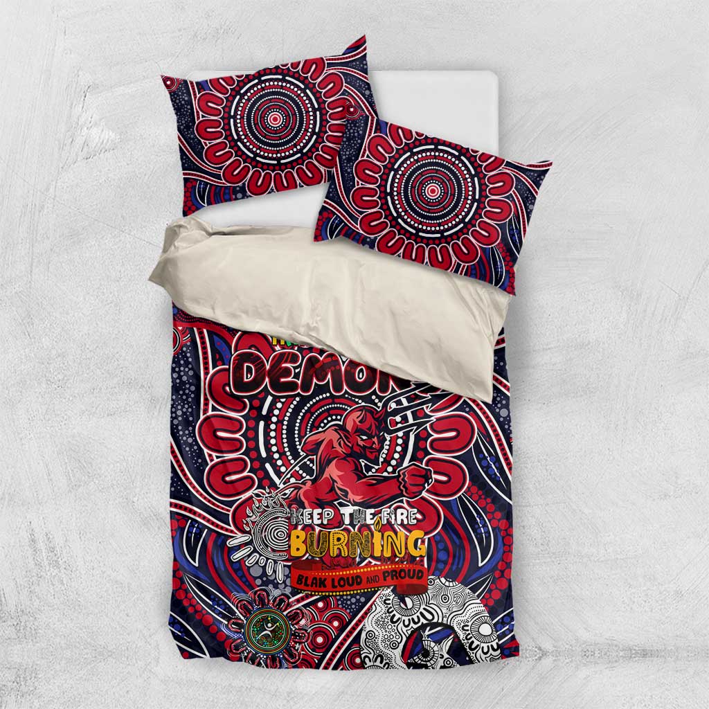 Melbourne Demons NAIDOC Week 2024 Bedding Set Mascot Football - Vibe Hoodie Shop