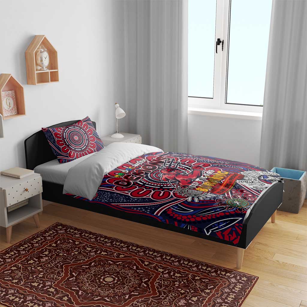 Melbourne Demons NAIDOC Week 2024 Bedding Set Mascot Football - Vibe Hoodie Shop